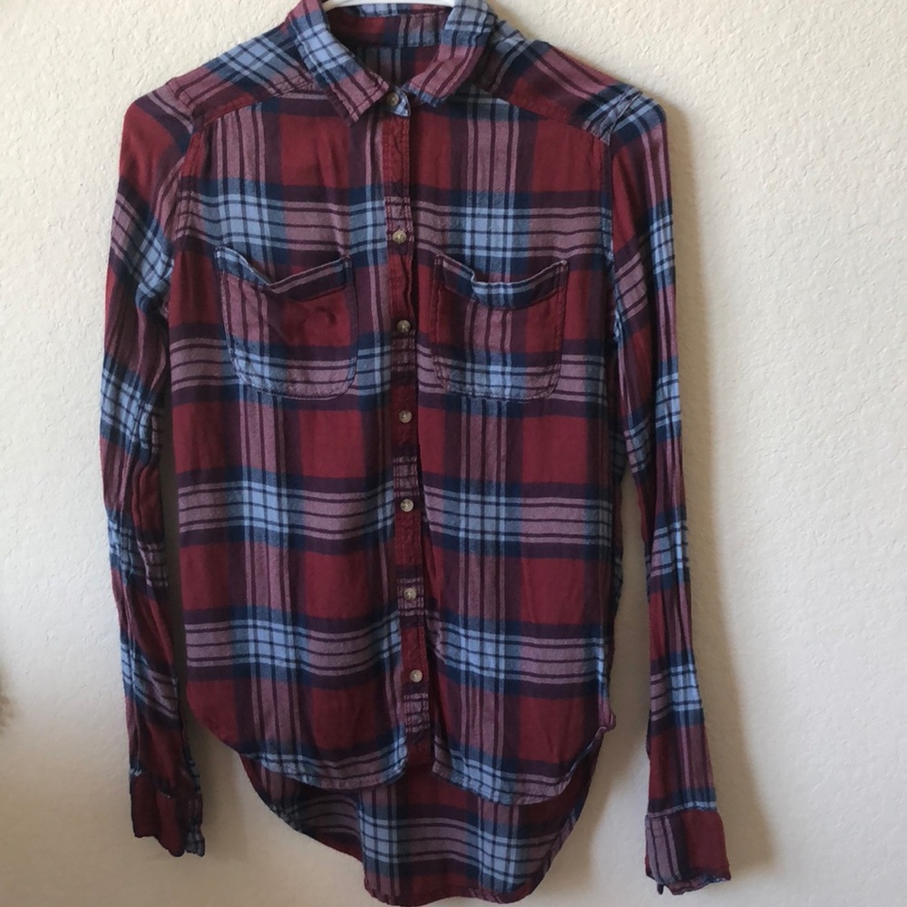 Abercrombie and Fitch XS plaid long sleeve top